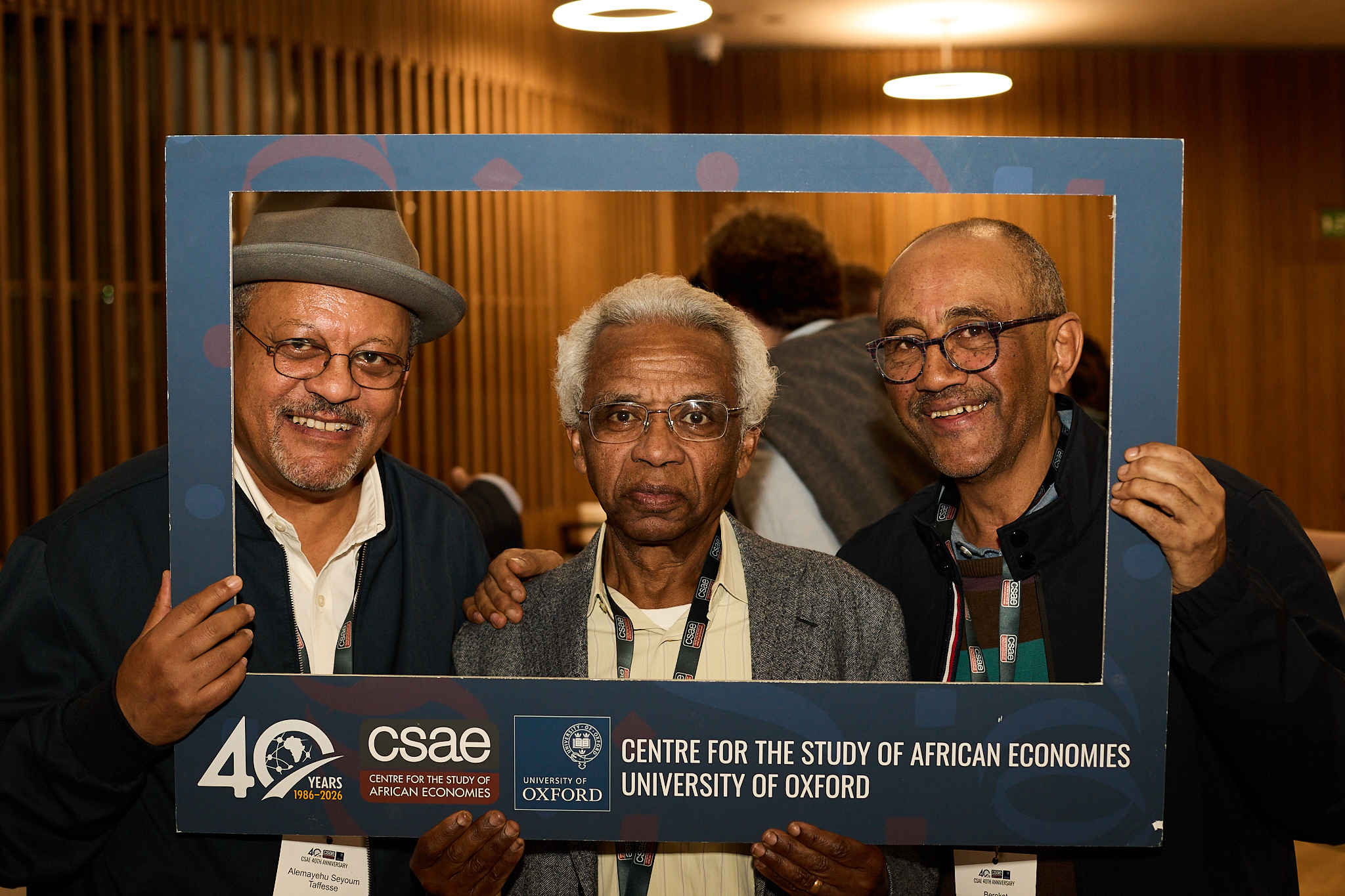 Alemayehu Seyoum Taffesse, Taye Mengistae and Bereket Kebede in the 40th anniversary frame, 2026