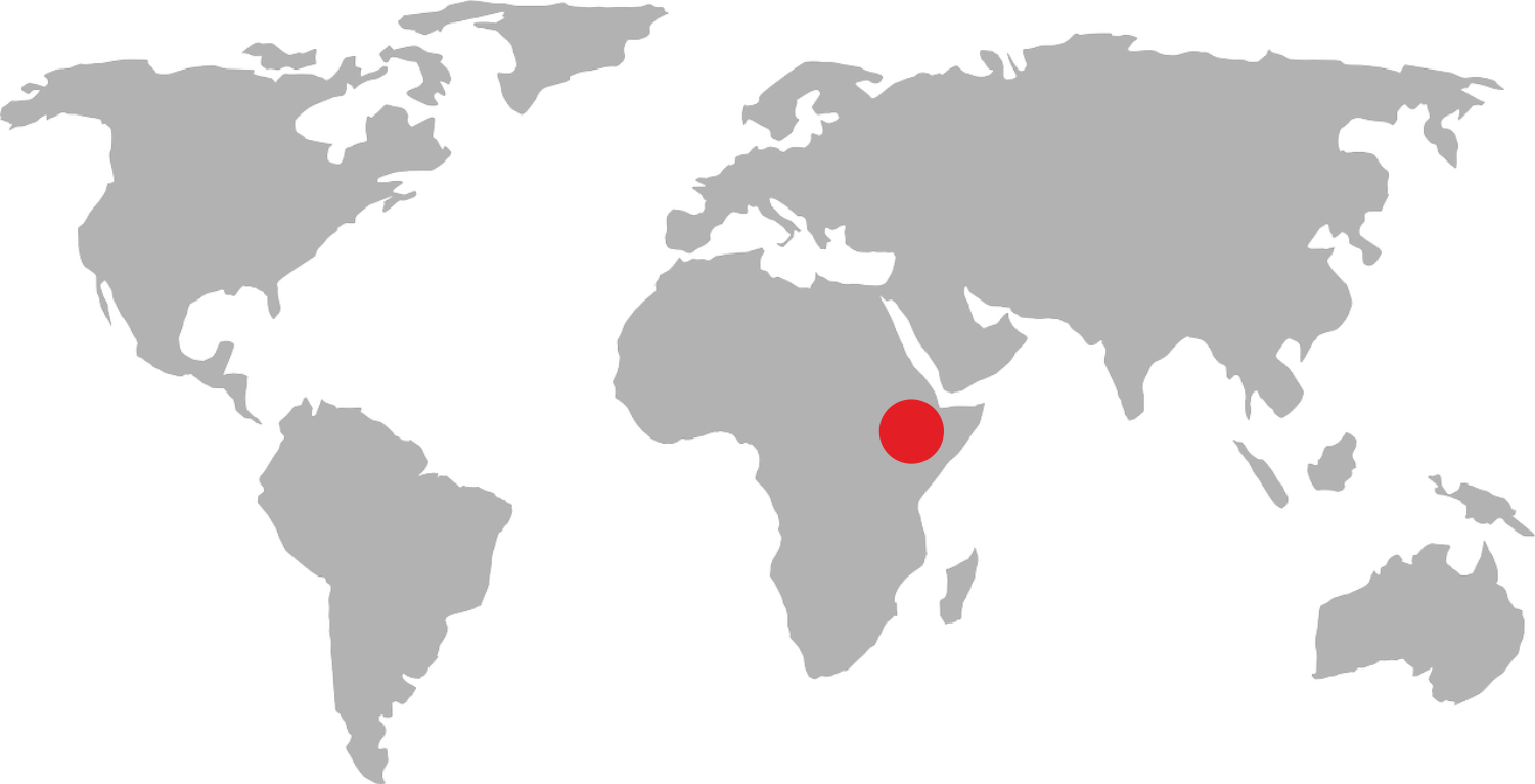 Map - red dot for ethiopia