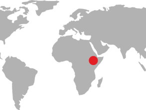 Map - red dot for ethiopia