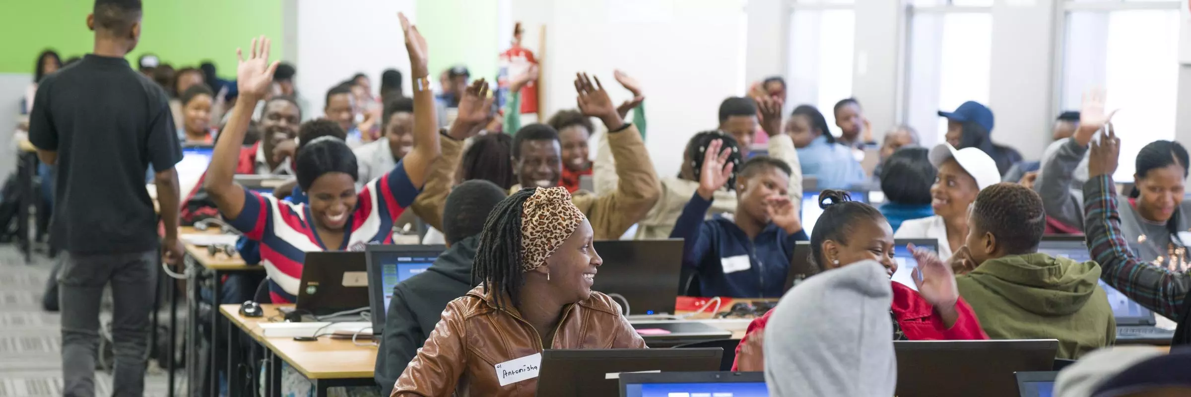 People take part in a soft skills intervention with Harambee in South Africa