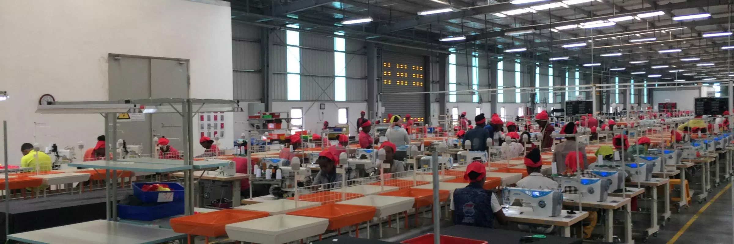 Busy factory floor in addis ababa