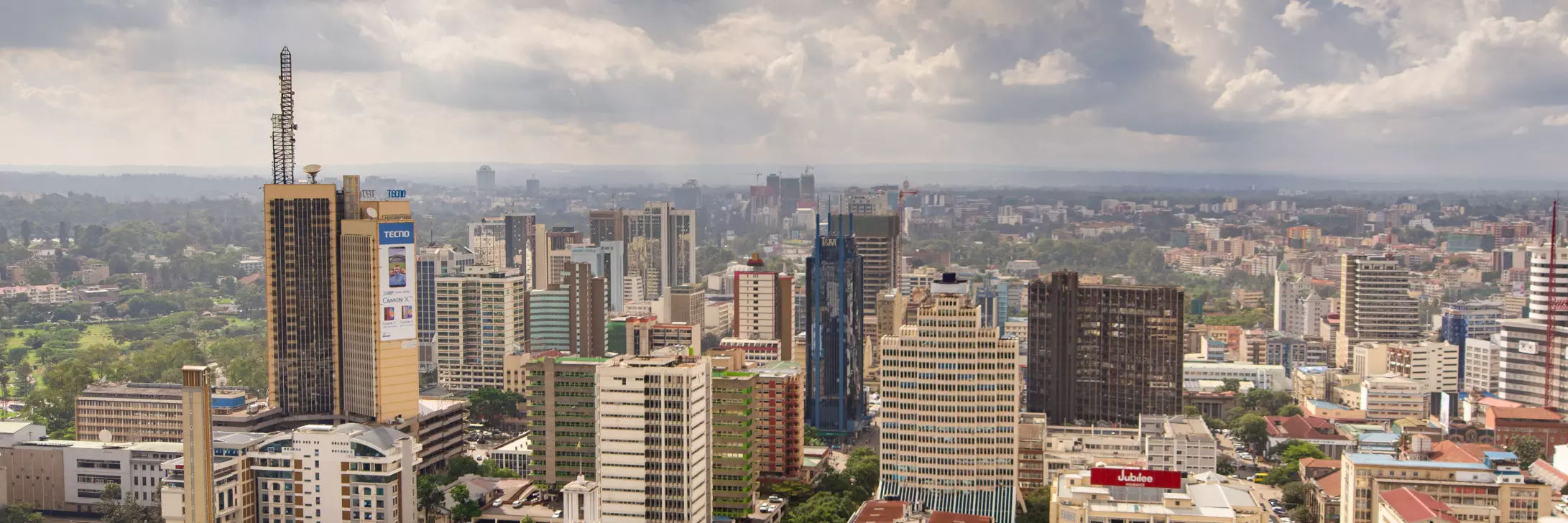 Aerial view of Nairobi's Business District