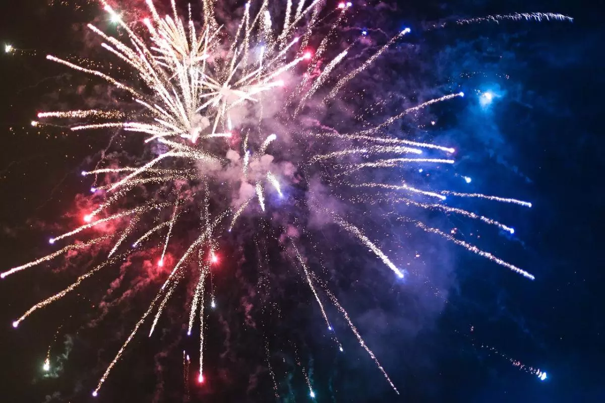 Photograph of fireworks display