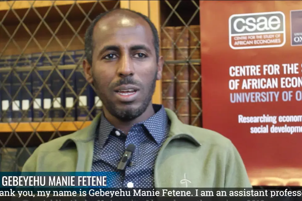 Screenshot from the interview with Gebeyehu Fetene