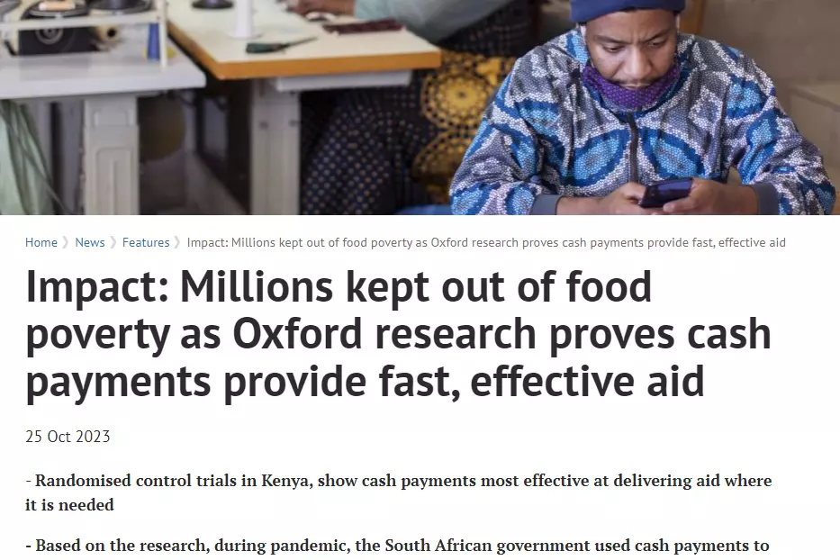 Screenshot of Impact article