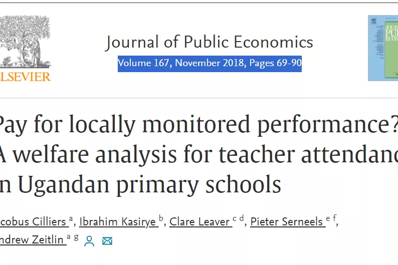 Screenshot of Journal of Public Economies November 2018 issue