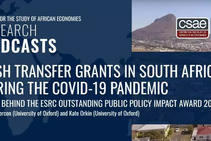 Graphic for CSAE Research Podcasts series epsiode 9 with image of South Africa