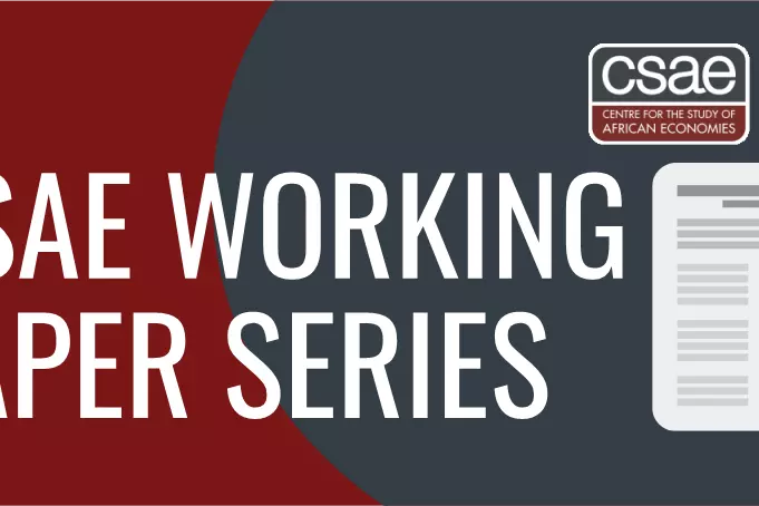 CSAE Working Papers Series Graphic with logo and notepad image