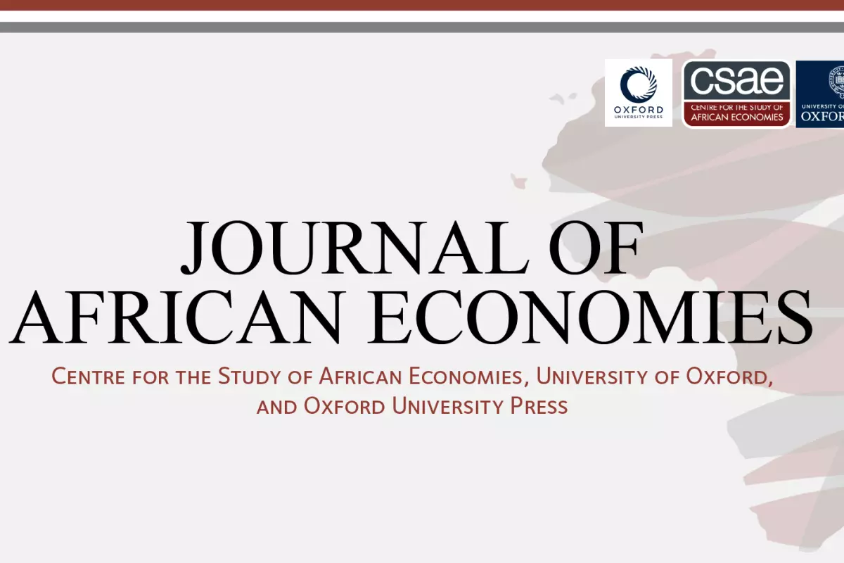 Journal of African Economies graphic with OUP and CSAE logos