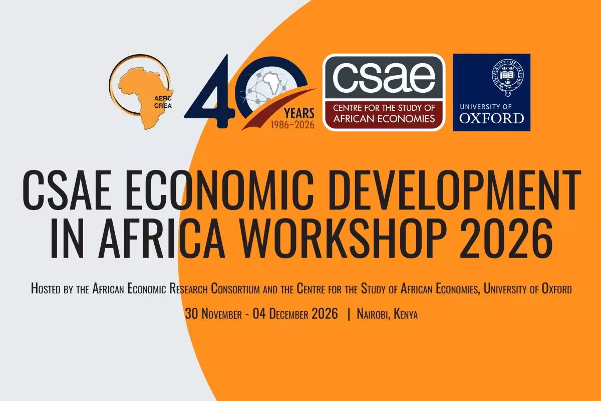 CSAE Workshop 2026 graphic with grey and orange background and CSAE and AERC logos