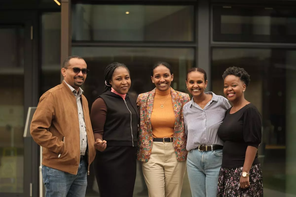 A group photo of the five CSAE Fellows in 2025